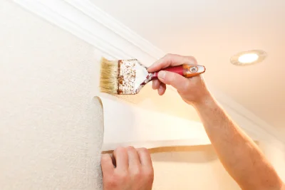 Pose de papier peint à l'Échelle-Saint-Aurin — revêtements muraux et toiles de verre